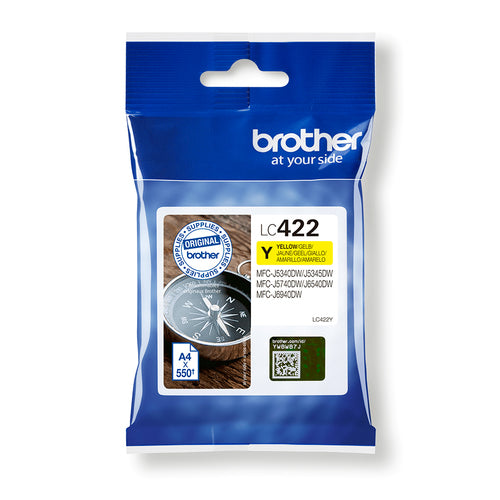Brother LC-422Y ink cartridge 1 pc(s) Original Yellow Brother LC-422Y ink cartridge 1 pc(s) Original Yellow